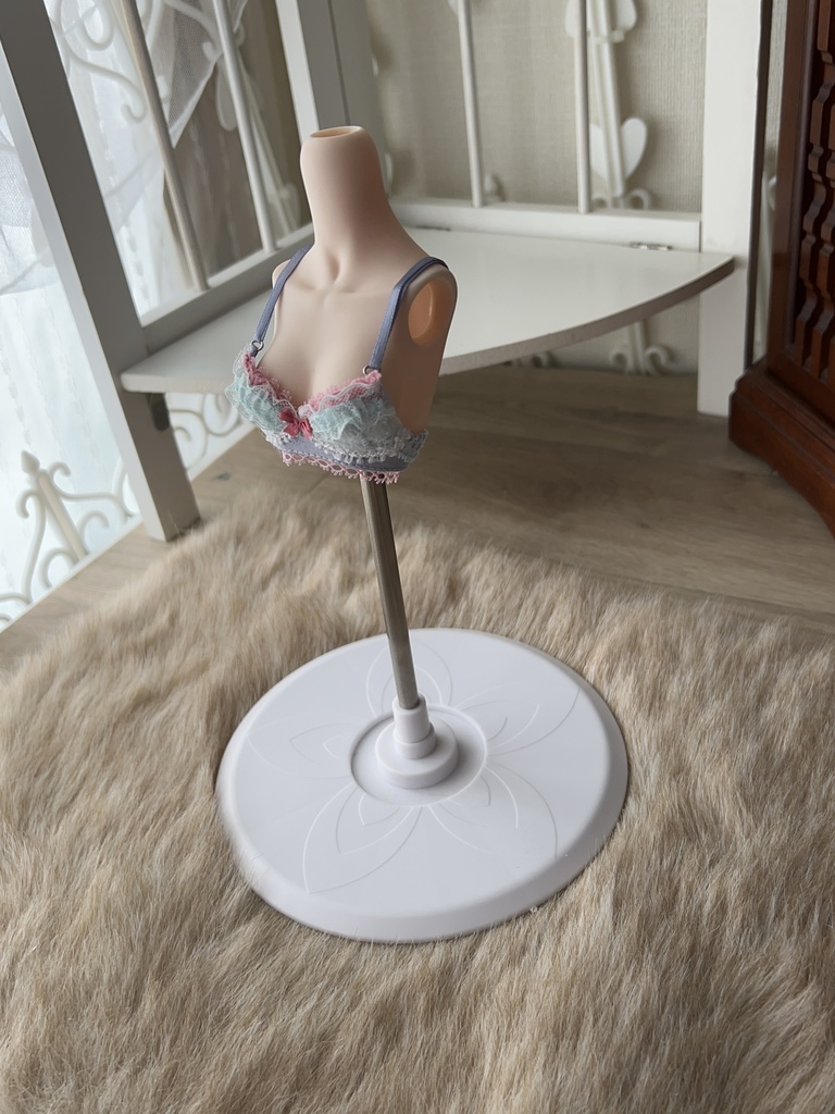 MDD　ランジェリーセット　水色と差し色ピンク　S/M胸用