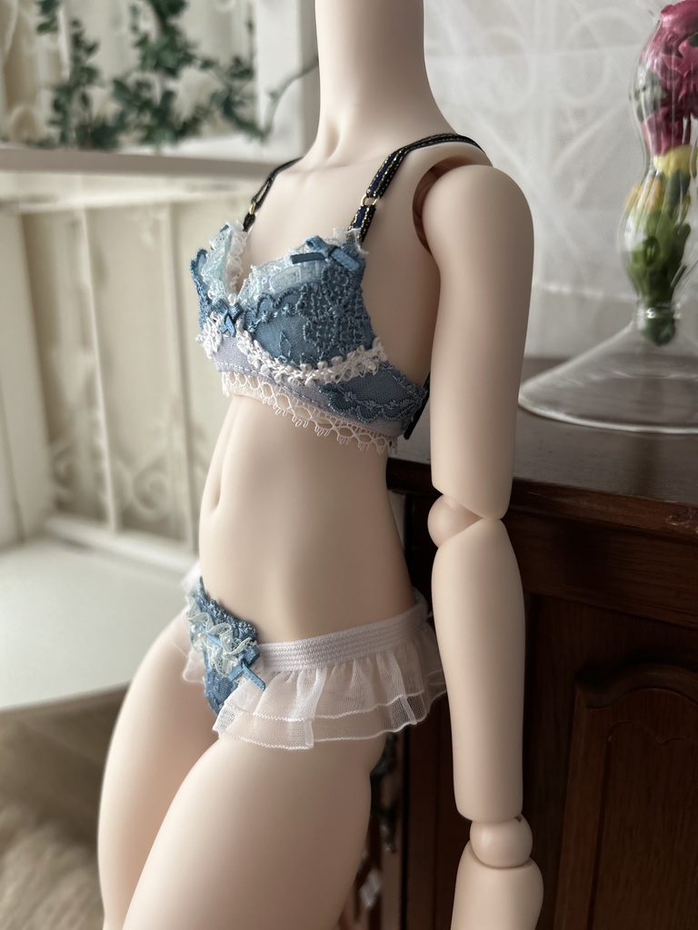 完成後発送　MDD　ランジェリーセット　青　S/M胸用　NO.3