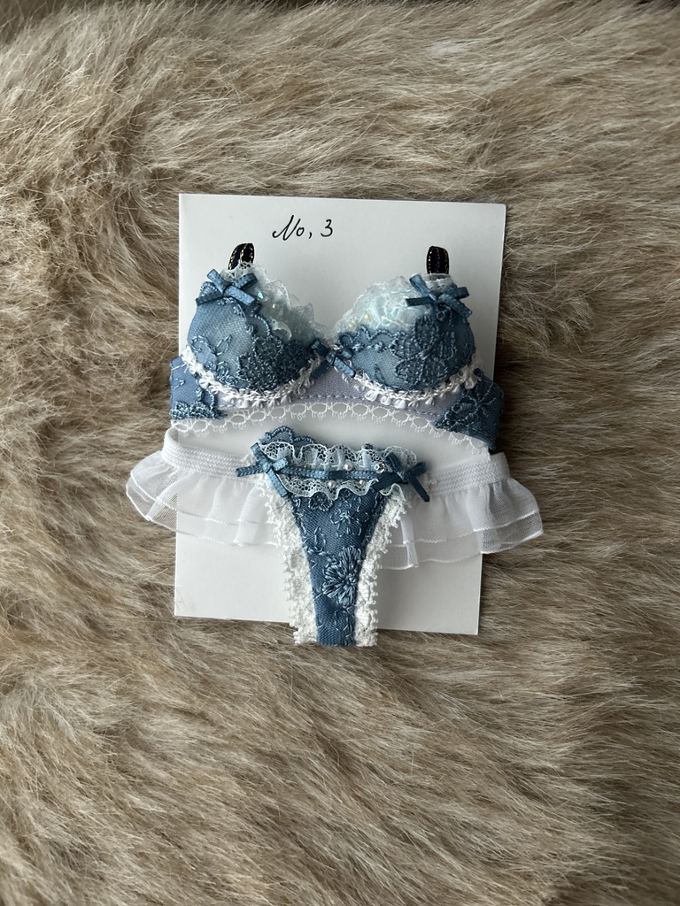 完成後発送　MDD　ランジェリーセット　青　S/M胸用　NO.3