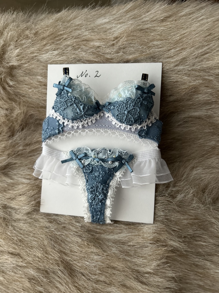 完成後発送　MDD　ランジェリーセット　青　S/M胸用　NO.2