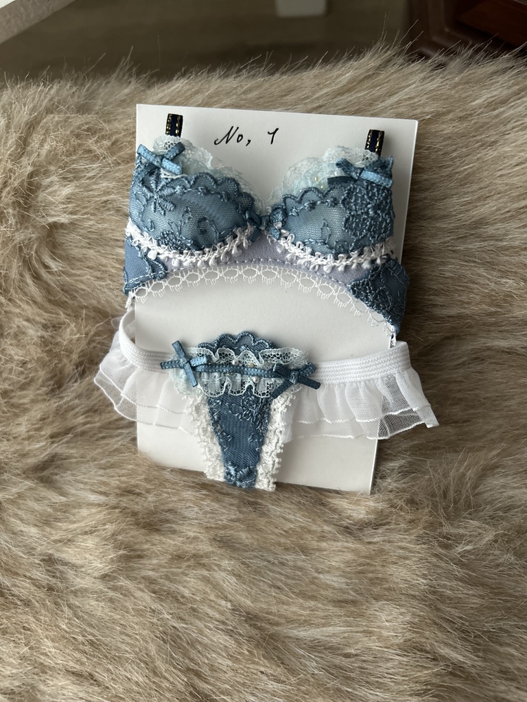 完成後発送　MDD　ランジェリーセット　青　S/M胸用　NO.1