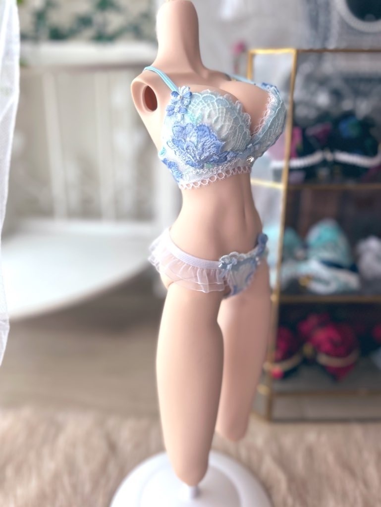DDDY　水色の薔薇と小花　ランジェリーセット