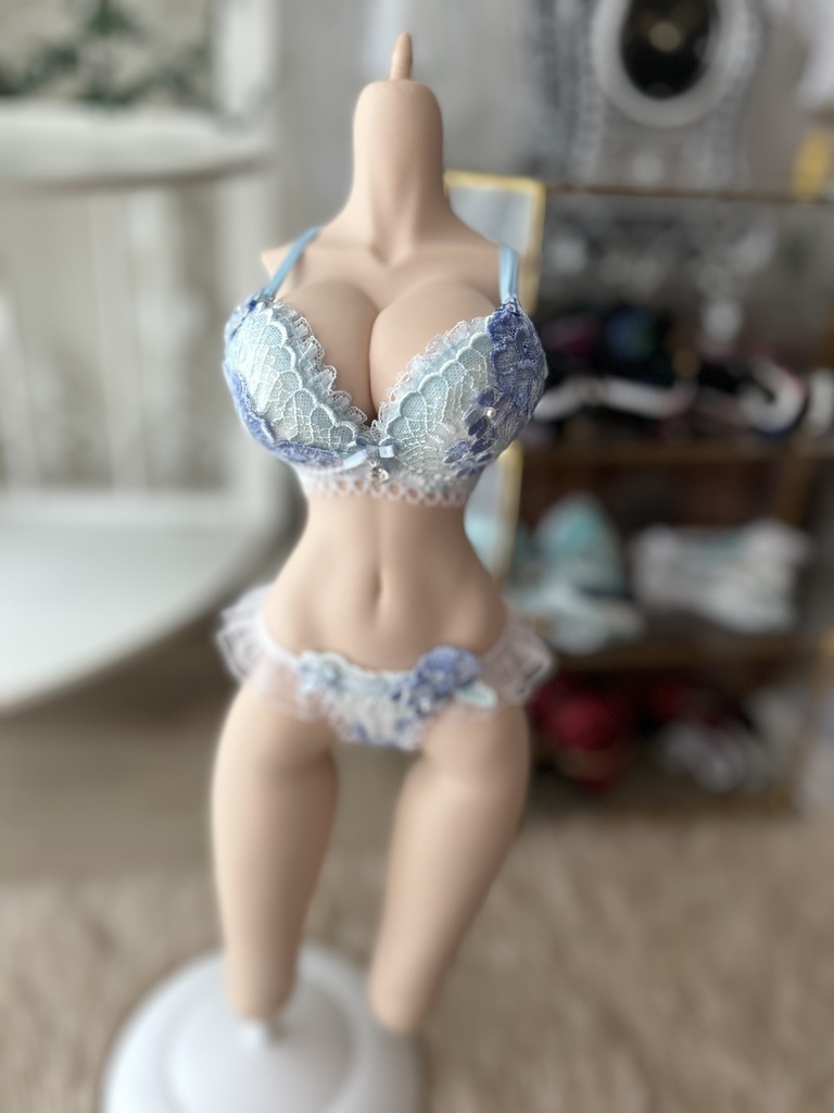DDDY　水色の薔薇と小花　ランジェリーセット