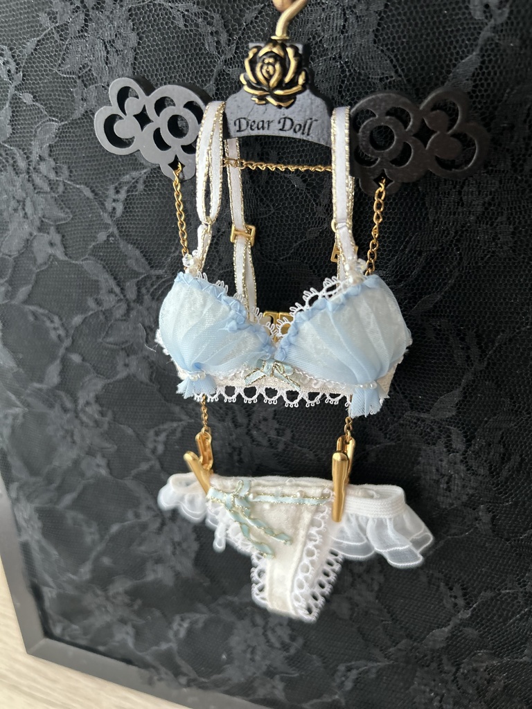 MDD　S胸・M胸　ランジェリーセット　水色貝殻風　B
