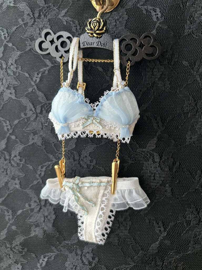 MDD　S胸・M胸　ランジェリーセット　水色貝殻風　B
