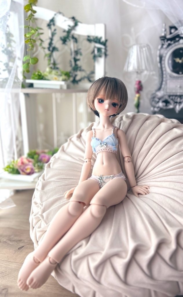 MDD　S胸・M胸　ランジェリーセット　水色貝殻風　B