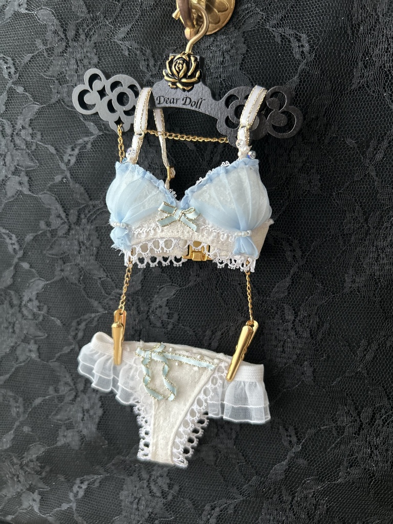 MDD　S胸・M胸　ランジェリーセット　水色貝殻風　A