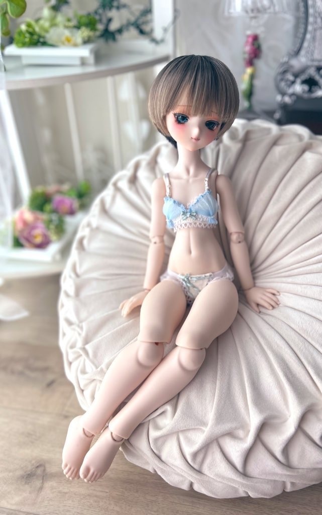MDD　S胸・M胸　ランジェリーセット　水色貝殻風　A