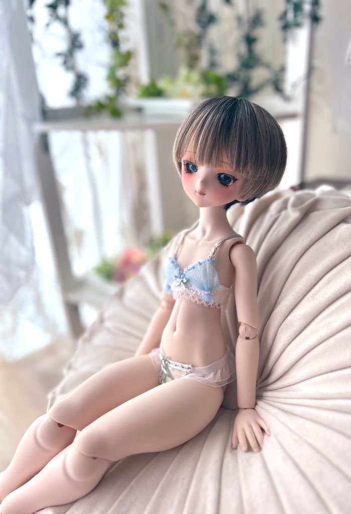 MDD　S胸・M胸　ランジェリーセット　水色貝殻風　A