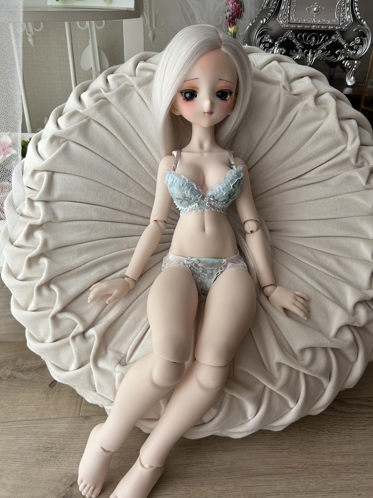 MDD  L胸　ライトグリーン　シルバーサテンリボン