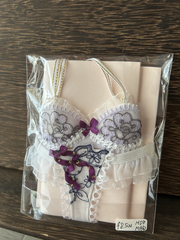 MDD  M胸用 ランジェリー　白色フリル紫リボン②　