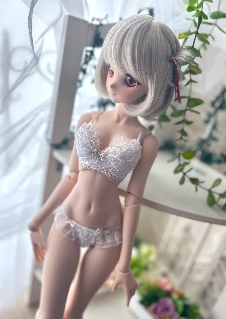 DD/DDS 　M胸専用　ブラショーツセット　白