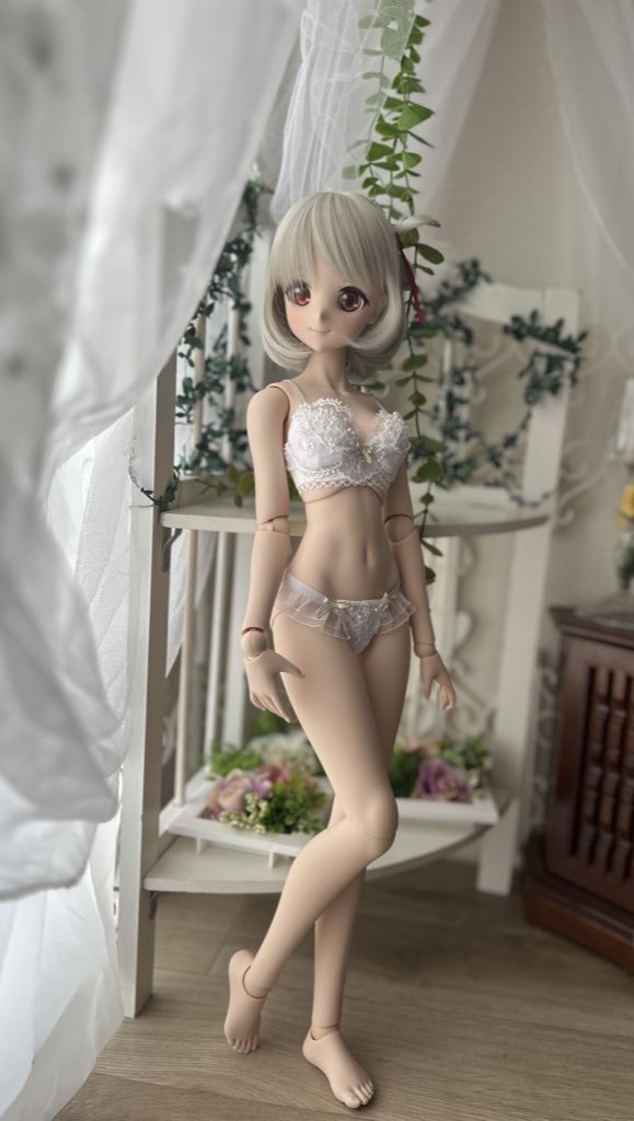 DD/DDS 　M胸専用　ブラショーツセット　白