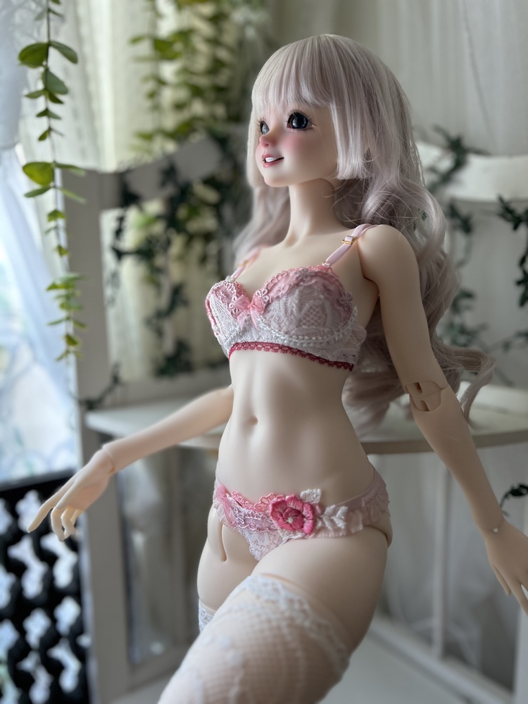 【AsleepEidolon ・ M胸】　薄ピンクのブラ＋ショーツセット③