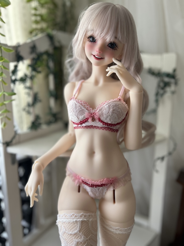 【AsleepEidolon ・ M胸】　薄ピンクのブラ＋ショーツセット ②