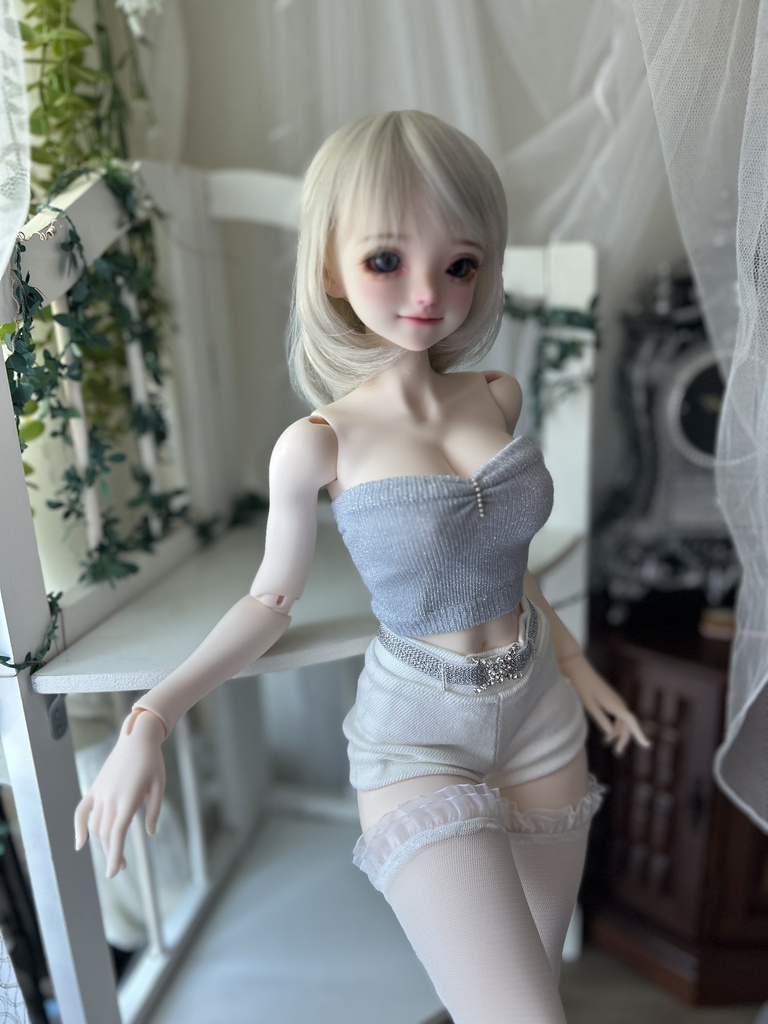 白　フリル　 ニーハイストッキング【AsleepEidolon ・ 軟綿体・1/3 専用】