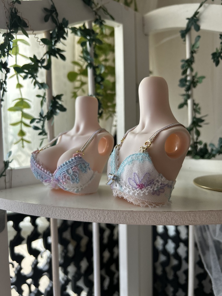 MDD M胸　紫リボンのランジェリーセット