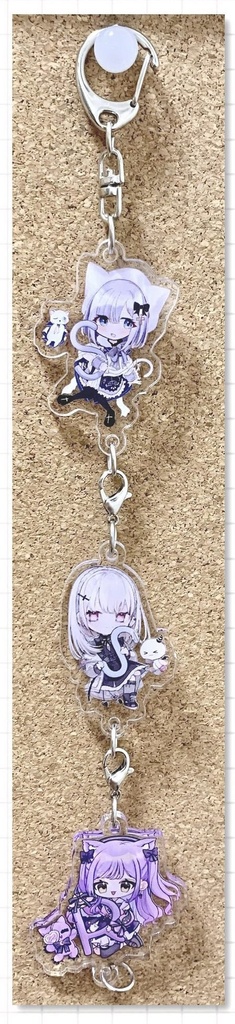 【非公式】連結アクリルキーホルダー　花芽すみれ×空澄セナ×紫宮るな