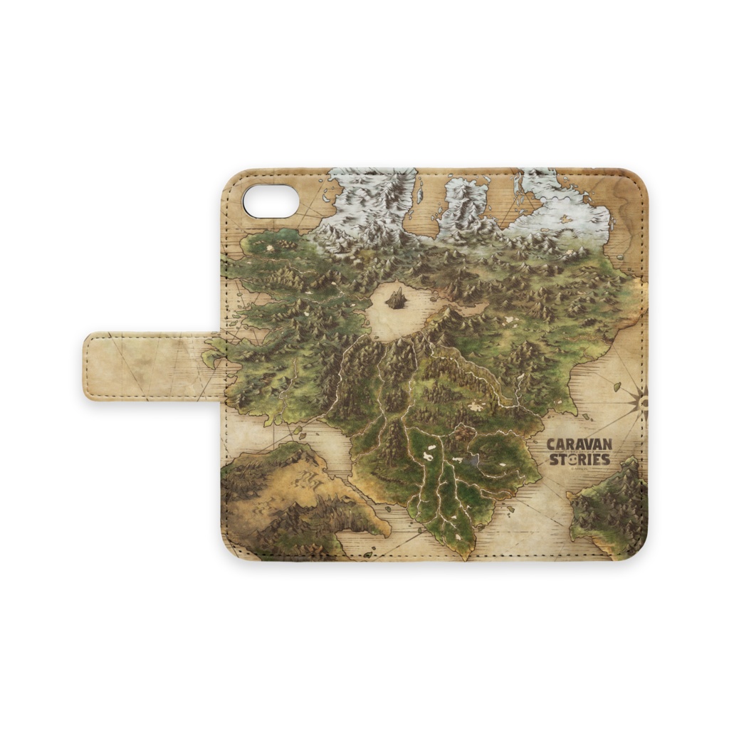 手帳型iPhoneケース 世界地図(ベルトあり）