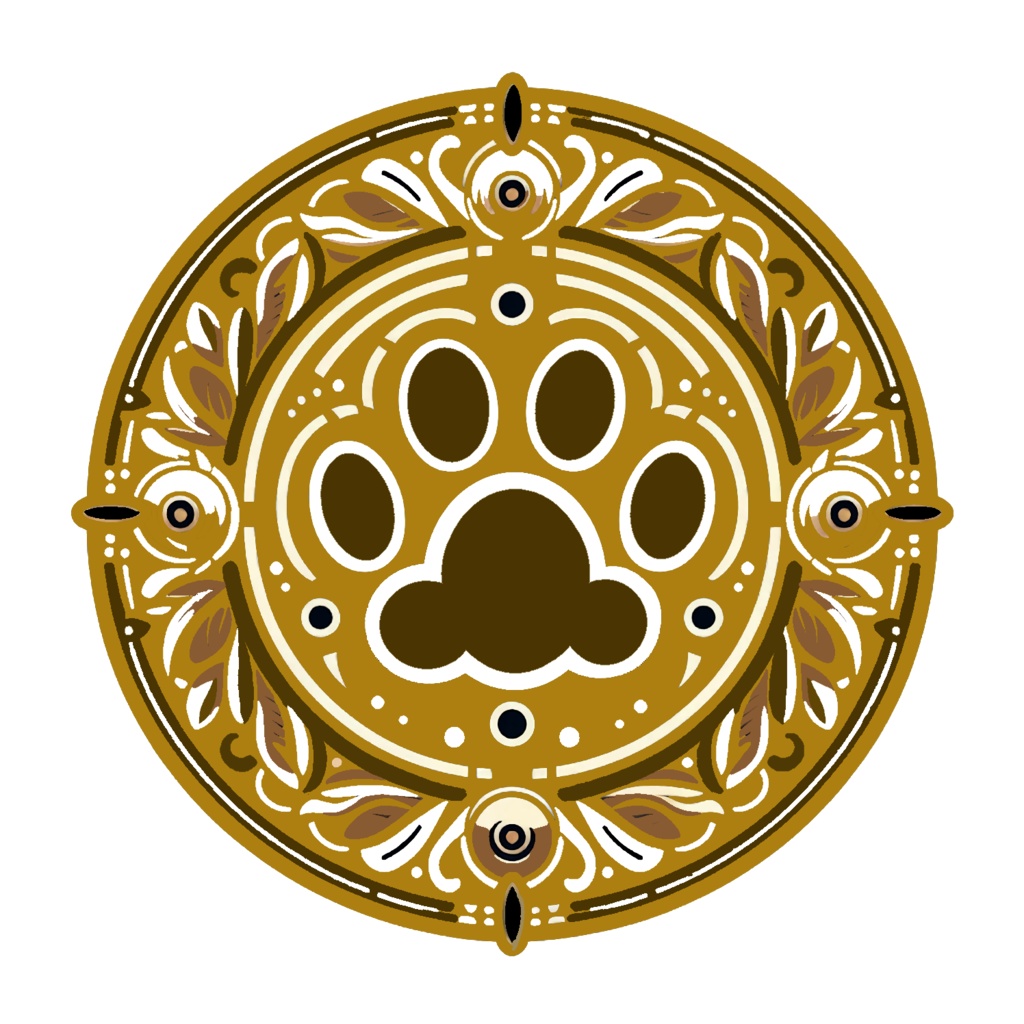 缶バッジ ニャンブレム・にくきゅ~シンボル*003