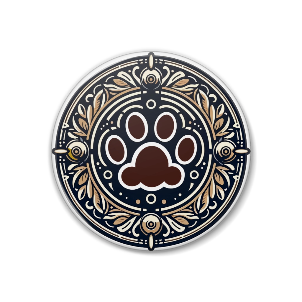 缶バッジ　ニャンブレム・にくきゅ～シンボル＊001