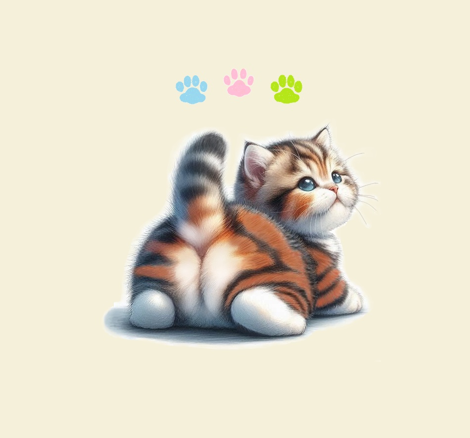 にゃんこ日和シリーズ*プリプリおしりのキジトラベイビー缶ミラー