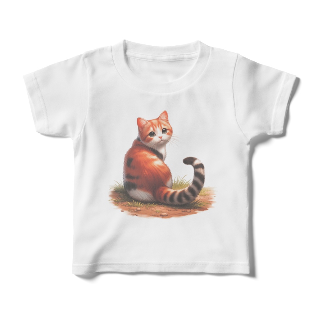にゃんこ日和シリーズ*振り向き美猫、君の名は・・キッズTシャツ