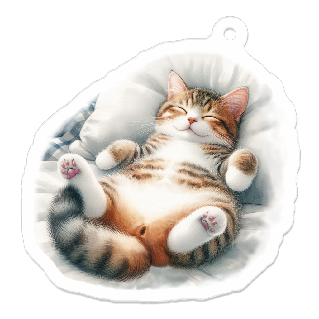 アクリルキーホルダー*お昼寝にゃんこ*