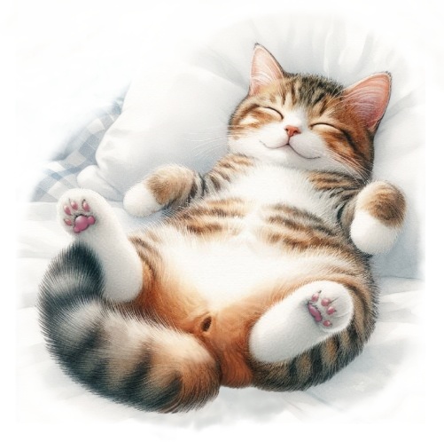 アクリルキーホルダー*お昼寝にゃんこ*