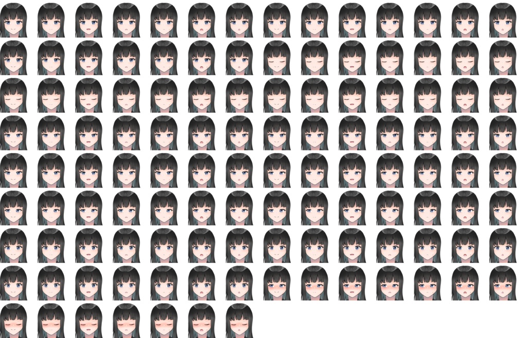 【TRPG】黒髪セーラー服少女立ち絵+差分【ブラウザゲーム】