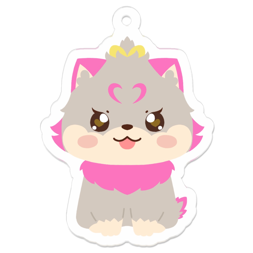 コハクのおすわりアクリルキーホルダー