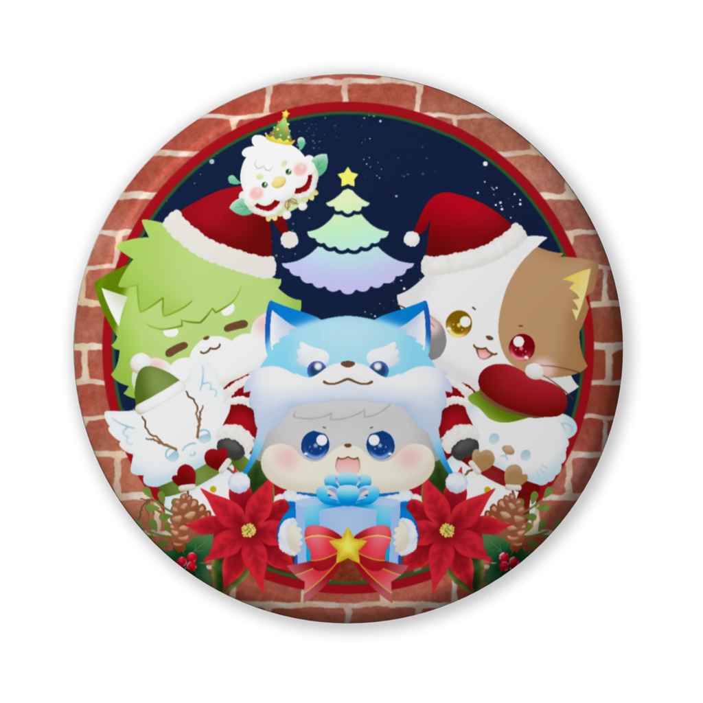 吹雪達のクリスマス2024缶バッジ