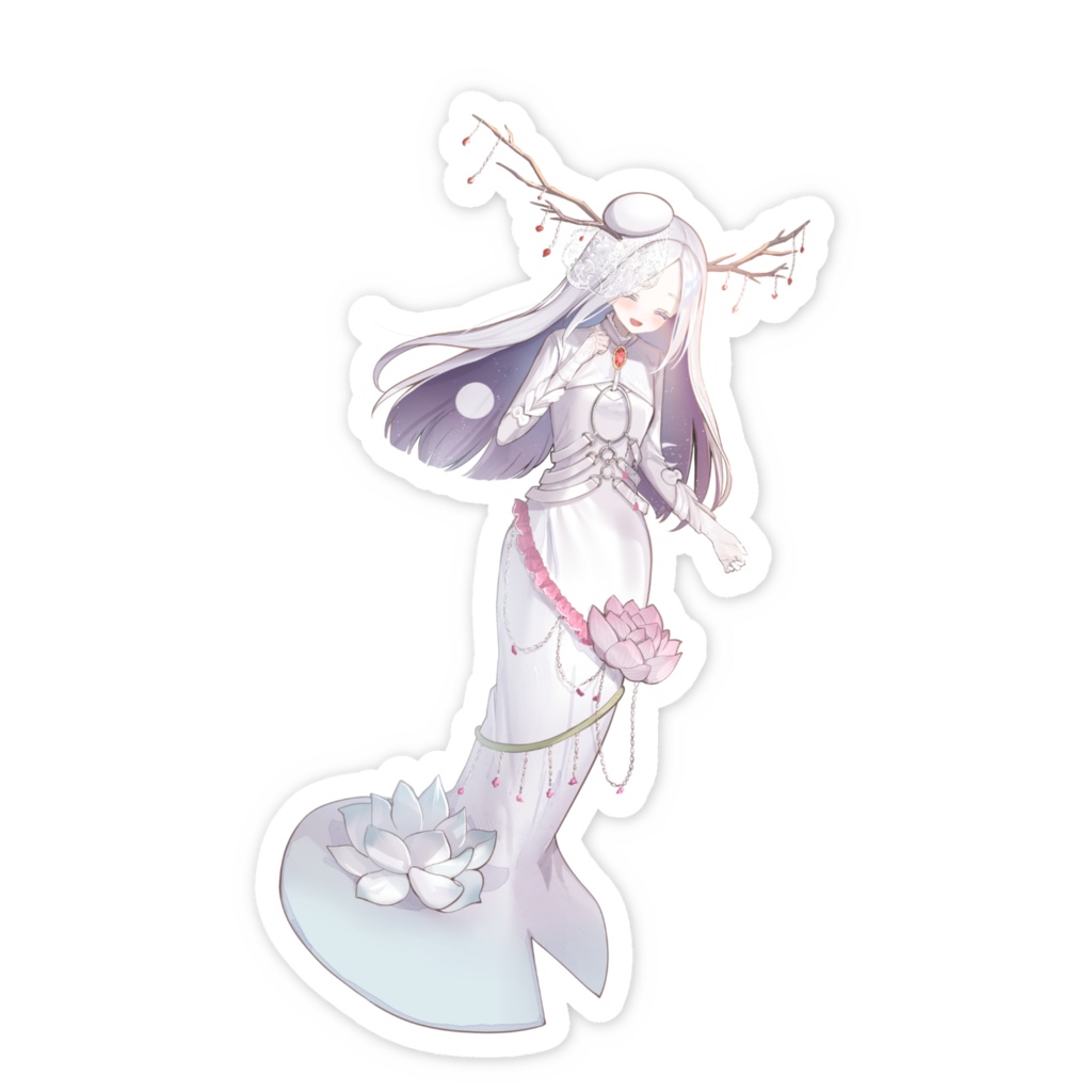 【約束のないあの夏を歩く】ステッカー-あの夏の紅