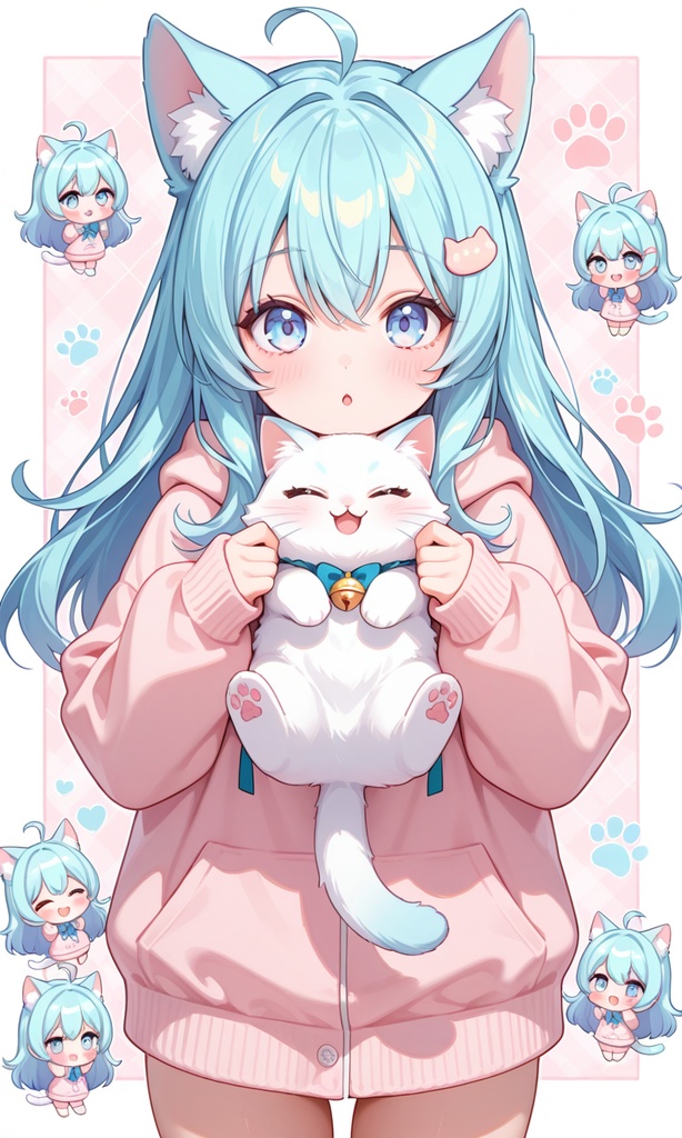 ネコ娘のイラスト