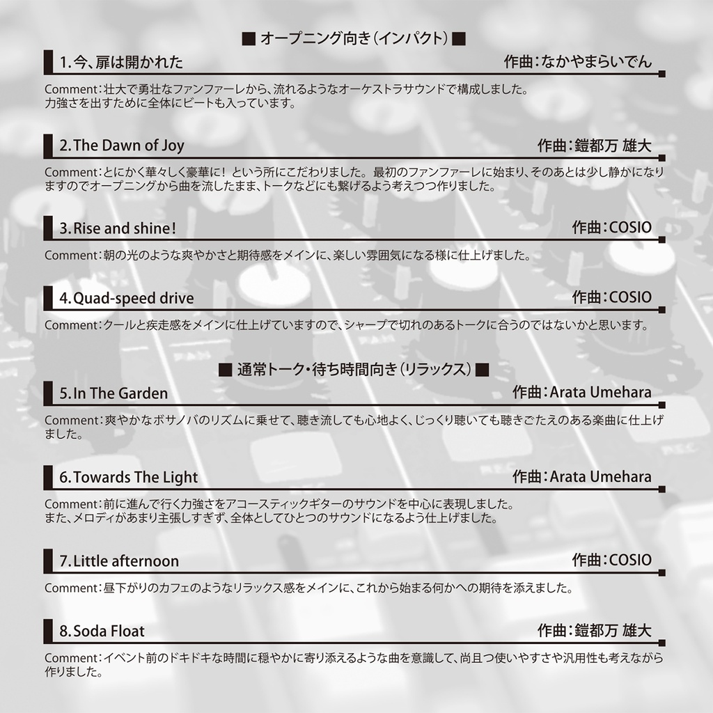 フリーミュージックフォーラム Vol.1【CD版:ダウンロードデータ付き】