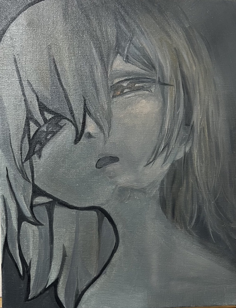 油絵『境界線』