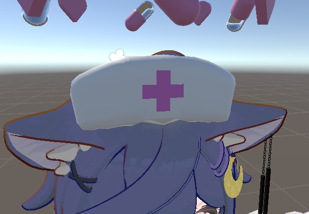 【VRC想定】ナースキャップ【3D素材】