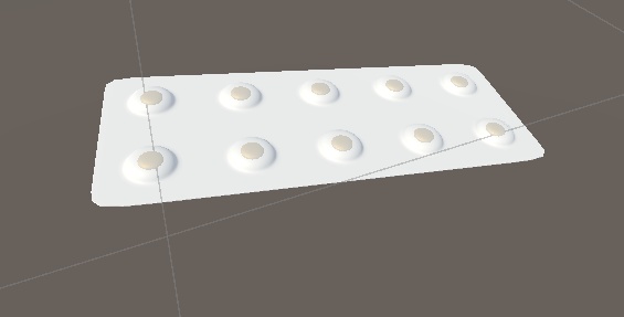 【VRC想定】錠剤(半透明シート)【3D素材】