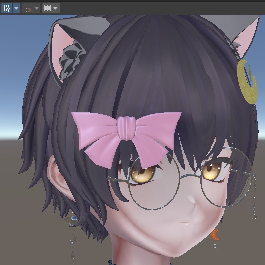 【VRC想定】リボン(4種セット)【3D素材】