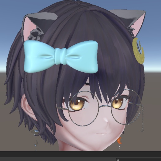 【VRC想定】リボン(4種セット)【3D素材】