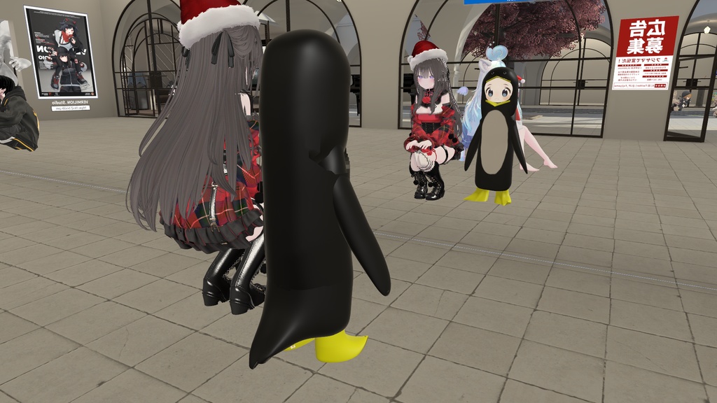 【VRC想定】ペンギンの着ぐるみ(まめひなた対応)【3D素材】