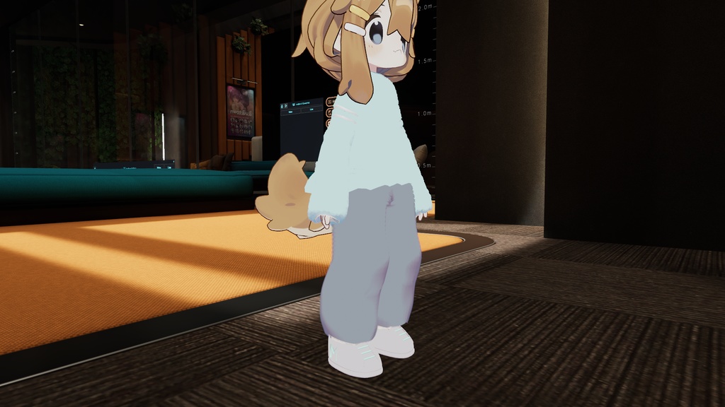 【VRC想定】ふわモコパジャマ4点セット(まめひなた対応)【3D素材】