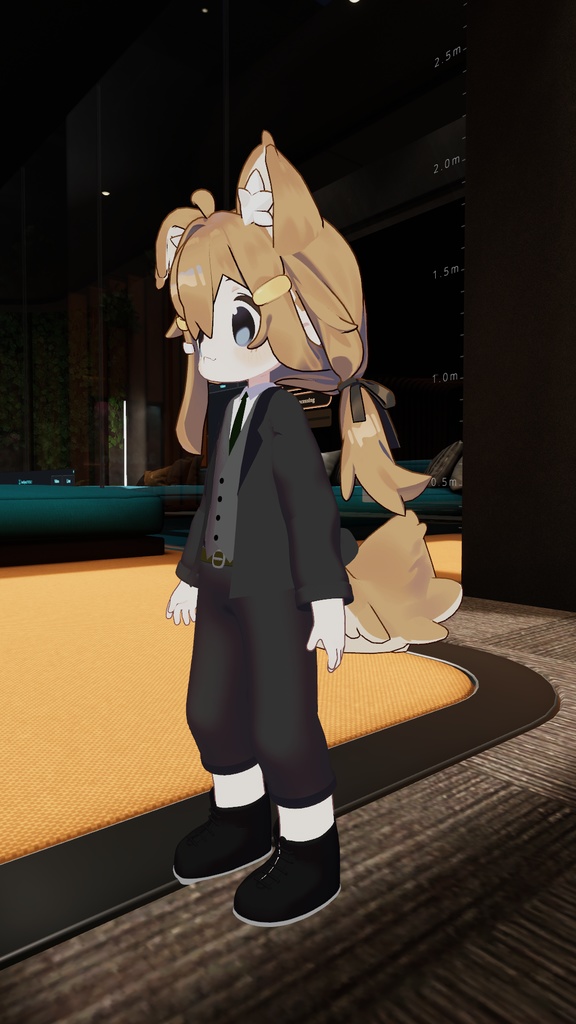 【VRC想定】スーツ3点セット(まめひなた対応)【3D素材】