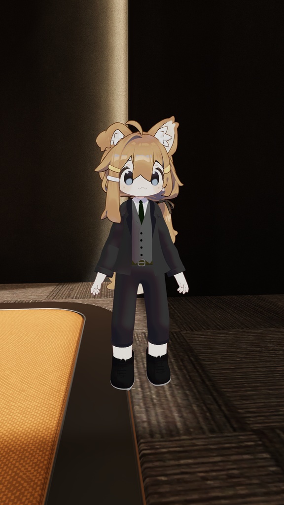 【VRC想定】スーツ3点セット(まめひなた対応)【3D素材】