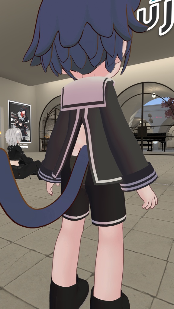 【VRC想定】セーラー(まめひなた対応)【3D素材】