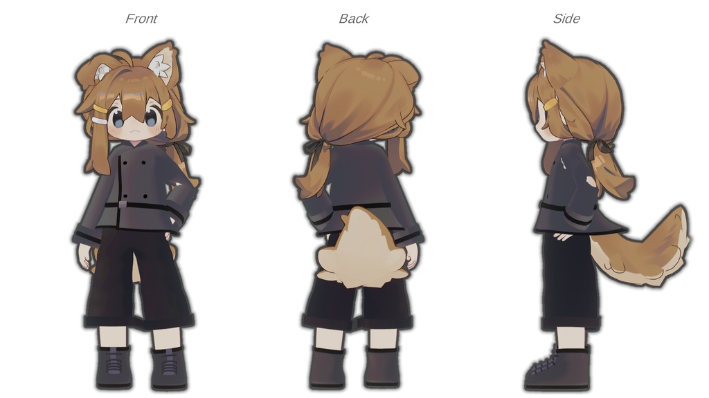 【VRC想定】軍服風制服(まめひなた対応)【3D素材】