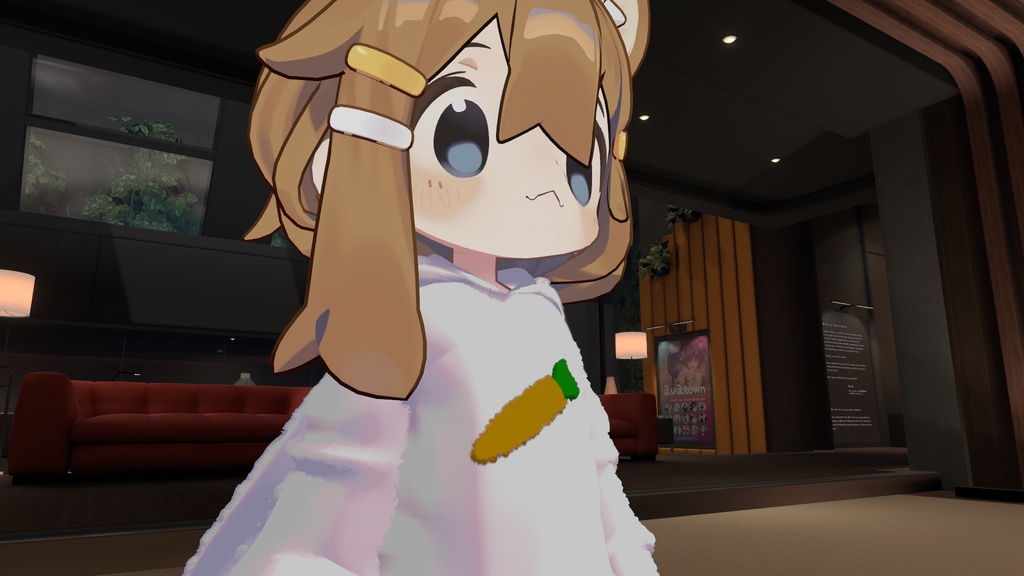 【VRC想定】もこもこウサギルームウェア(まめひなた対応)【3D素材】