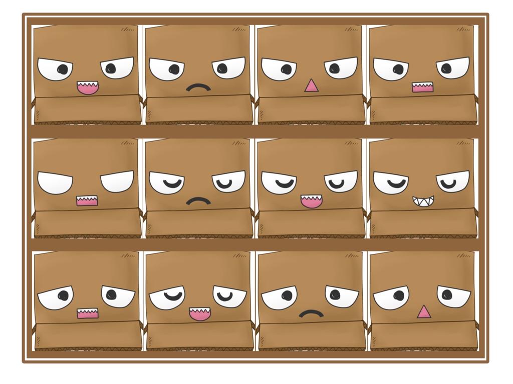 【立ち絵素材】ダンボールマン