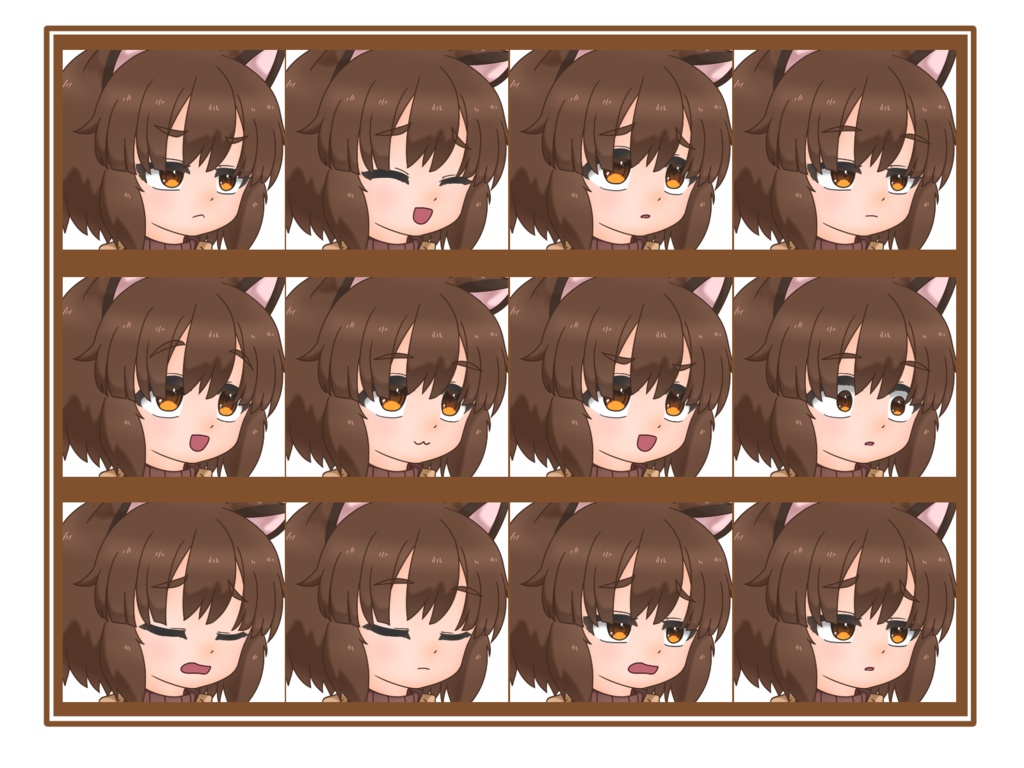 【立ち絵素材】勉強熱心な狸後輩