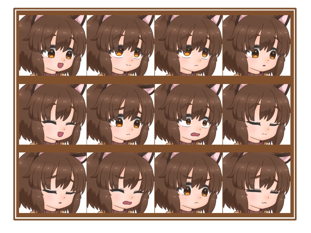 【立ち絵素材】勉強熱心な狸後輩